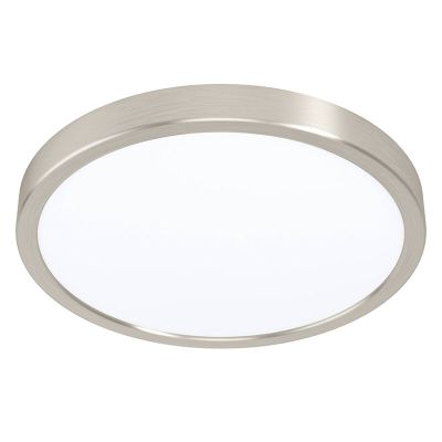 Nickel smart ceiling light plastic, Geraldo, 19,5W, warm to cold white adjustable LED, IP44