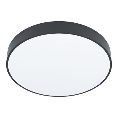 Black surface mounted downlight steel, Zippora, 18W, adjustable light colour LED