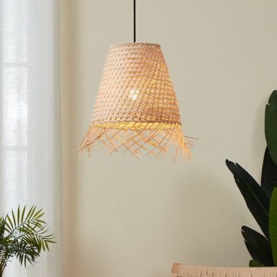 Rattan pendant light brown, Wilco