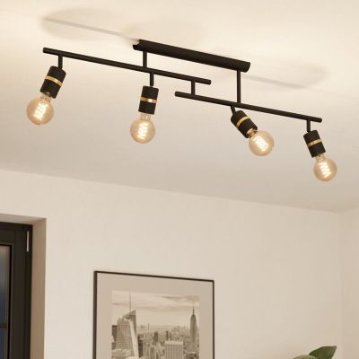 Black ceiling spotlight aluminium, Jelger