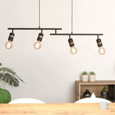 Black pendant light aluminium, Jelger