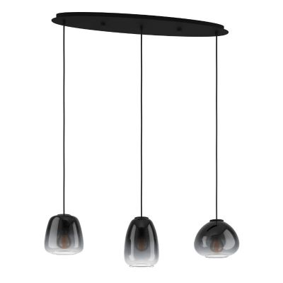 Black design pendant light glass, Yolanda