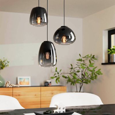 Black design pendant light glass, Yolanda