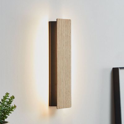 Wood wall light black, Zion, 12W, 3000K LED