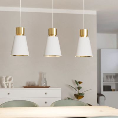 Golden modern pendant light fabric, Ymke