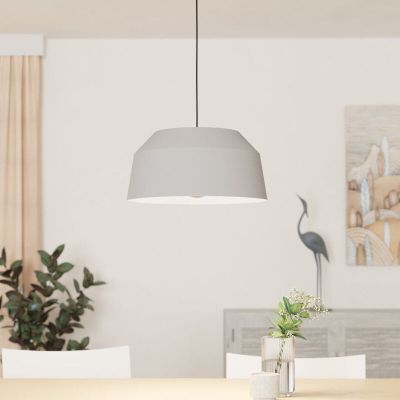 Grey rustic pendant light aluminium, Teddie