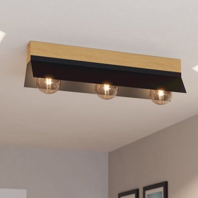 Black industrial ceiling light aluminium, Kyla