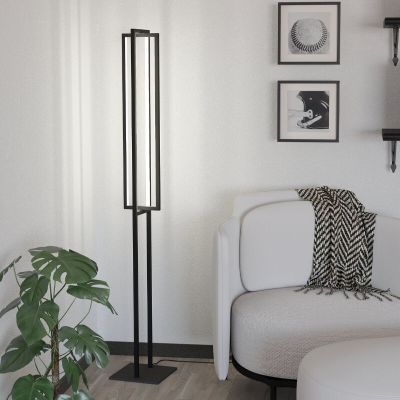 Black modern floor lamp aluminium, Lianne, 34W, warm to cold white adjustable LED, 3-step dimmable