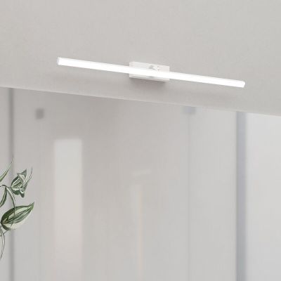 White modern mirror lighting plastic, Keisha, 5W, warm to cold white adjustable LED, IP44, 3-step dimmable