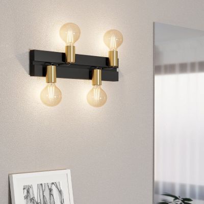 Black wall light aluminium, Jelka