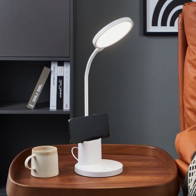 White table lamp plastic, Vinnie, 2,1W, warm to cold white adjustable LED, 3-step dimmable