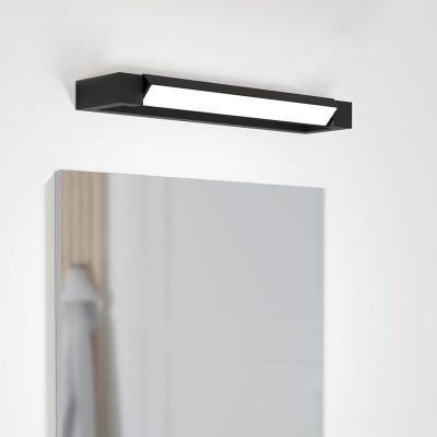 Black modern mirror lighting aluminium, Shukri, 8,9W, 4000K LED, IP44