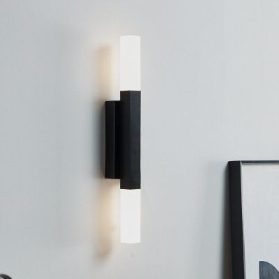 Black modern mirror lighting aluminium, Yolande, 5,5W, 3000K LED, IP44