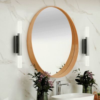 Chrome modern mirror lighting aluminium, Yolande, 5,5W, 3000K LED, IP44