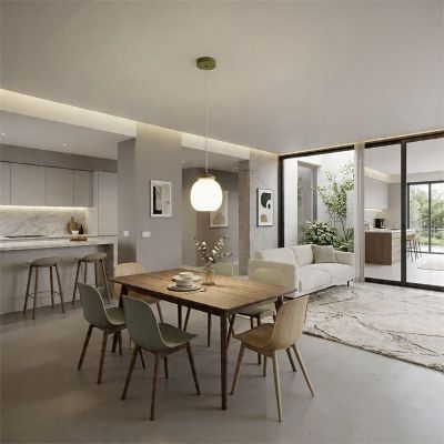White retro pendant light glass, Berardelli