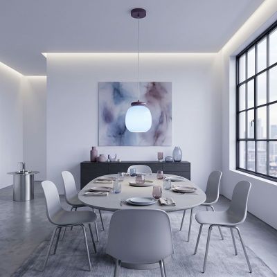 Blue retro pendant light glass, Berardelli