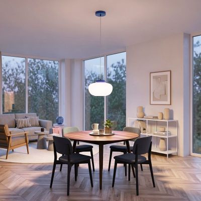 Pink retro pendant light glass, Berardelli