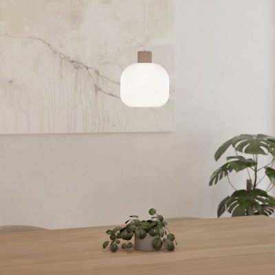 White modern pendant light glass, Dasmina