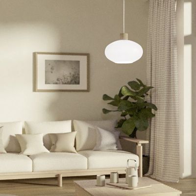 White modern pendant light glass, Dasmina