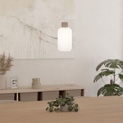 White modern pendant light glass, Dasmina
