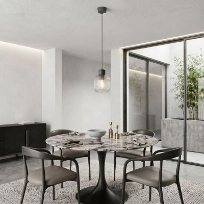 Black modern pendant light glass, Dasmina