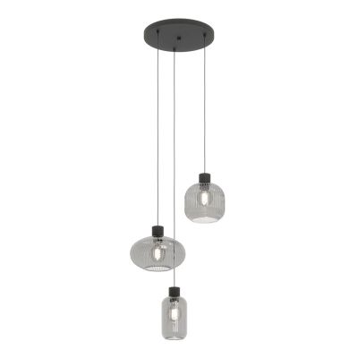 Black modern pendant light glass, Dasmina