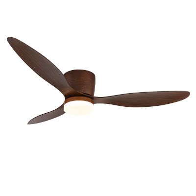 Brown rustic ceiling fan plastic, Lenneke, 20W, warm to cold white adjustable LED, with remote control
