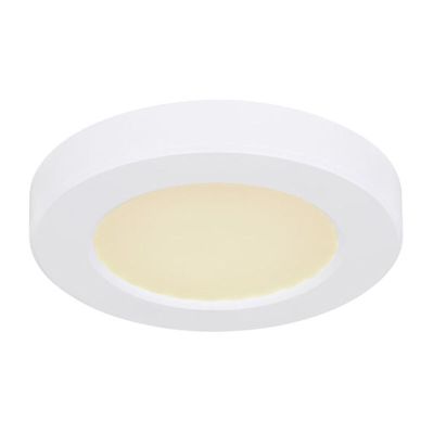 White flush ceiling light plastic, Cage, 6W, adjustable light colour LED