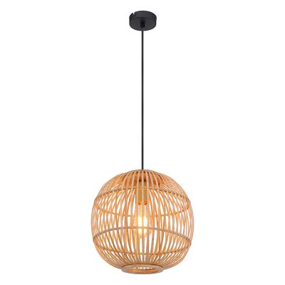 Wood pendant light brown, Terry