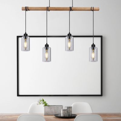 Rustic pendant light wood, Mariya