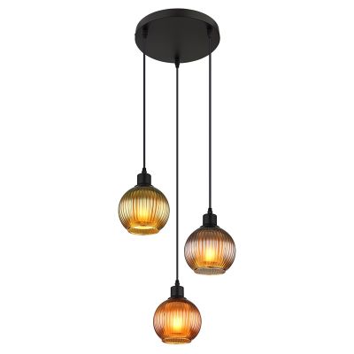Multicoloured retro pendant light glass, Zoubida