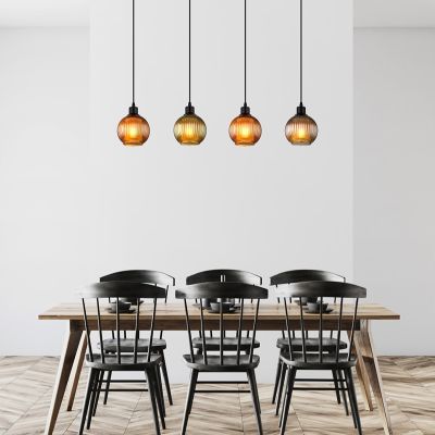 Multicoloured retro pendant light glass, Zoubida