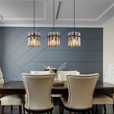 Black pendant light smoke glass, Genelva