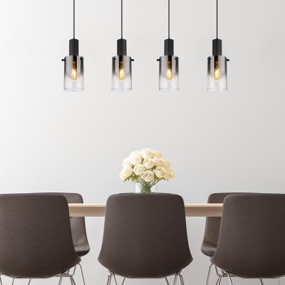 Black pendant light smoke glass, Faiz