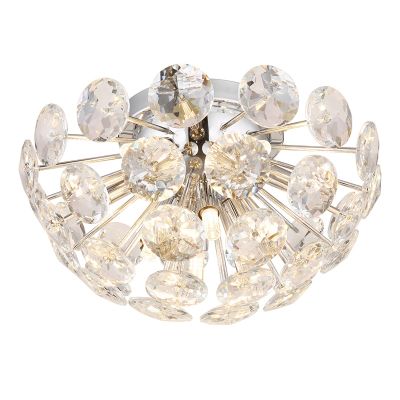 Chrome design ceiling light crystal, Viresh