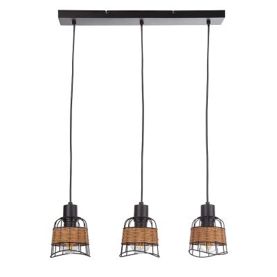 Black industrial pendant light metal, Eize