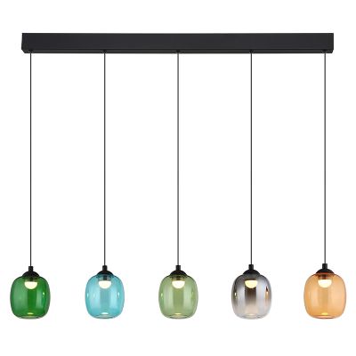 Multicoloured design pendant light glass, Karsten, 27W, 3000K LED, 3-step dimmable