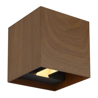 Brown modern up down wall light aluminium, Nargis, 3W, 3000K LED, IP54