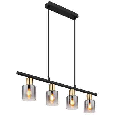 Black pendant light smoke glass, Hasret