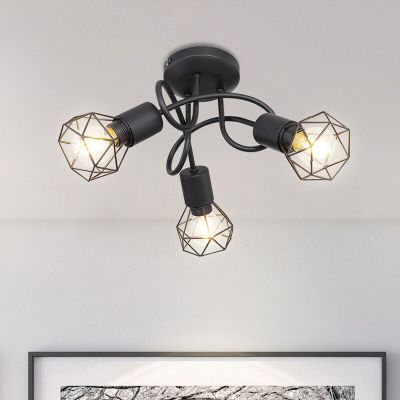 Black industrial ceiling spotlight metal, Organo