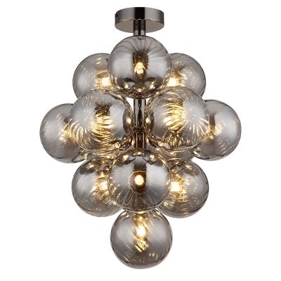 Black ceiling light smoke glass, Caithlin