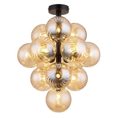 Amber design ceiling light glass, Caithlin