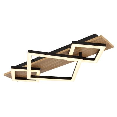 Black design ceiling light metal, Beniamino, 24W, 3000K LED