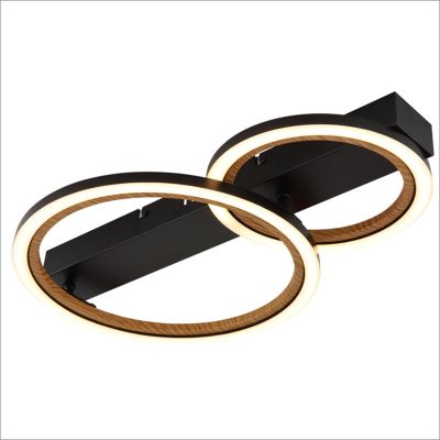 Black design ceiling light aluminium, Danieke, 30W, 3000K LED