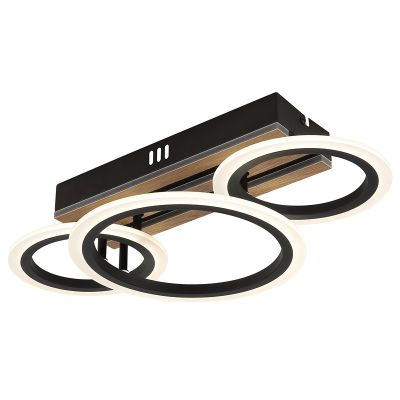 Black design ceiling light metal, Benedicte, 21W, white switch LED