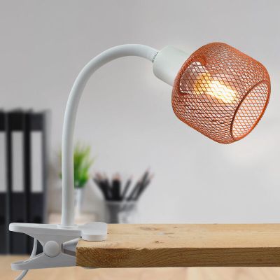 Industrial clip spotlight orange, Emado, with switch