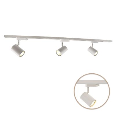 1M white 1 phase track lighting system + 3 Elena track spots