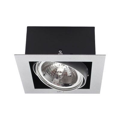 Metal recessed light grey, Tynn