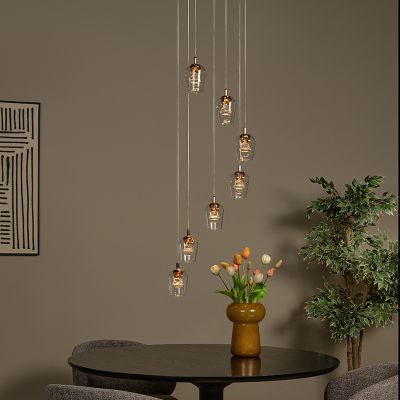 Transparent pendant light modern, Berliane, 4W, 2700K LED