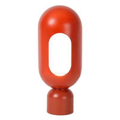 Orange table lamp modern, Barris, with switch
